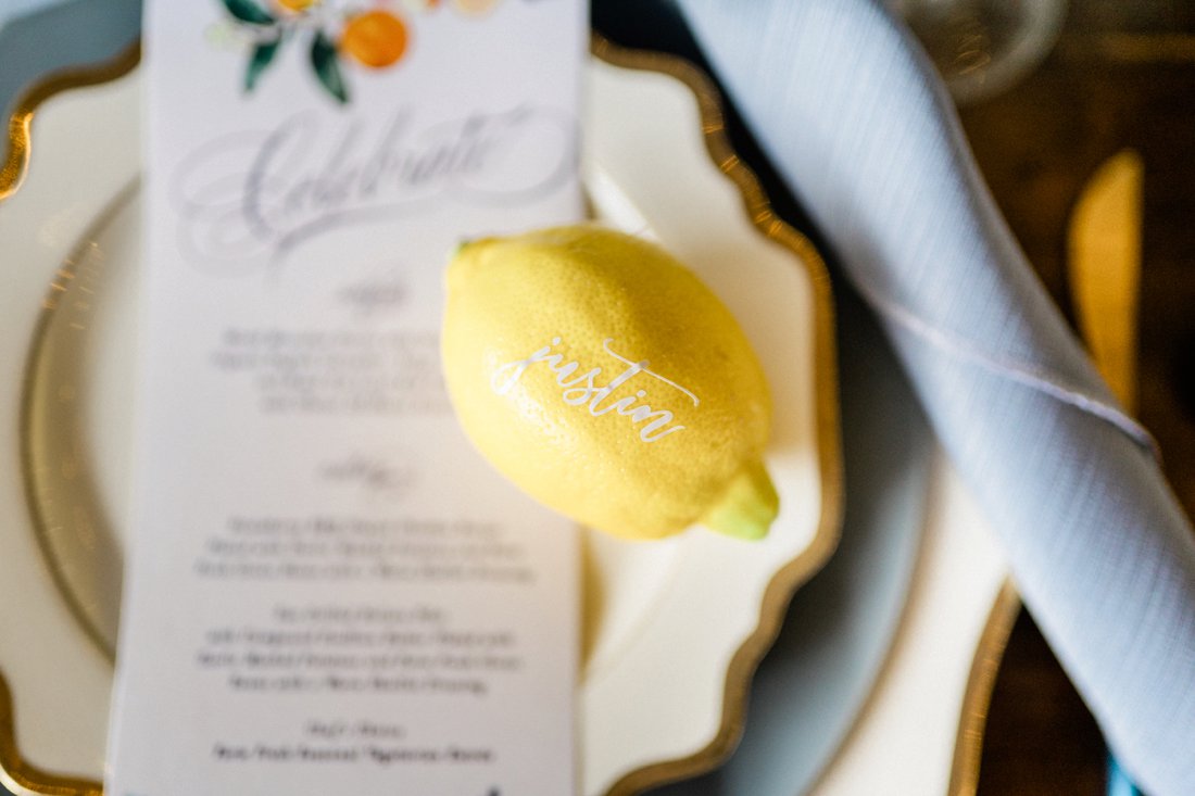Chic Citrus Italian Inspired Wedding Ideas via TheELD.com