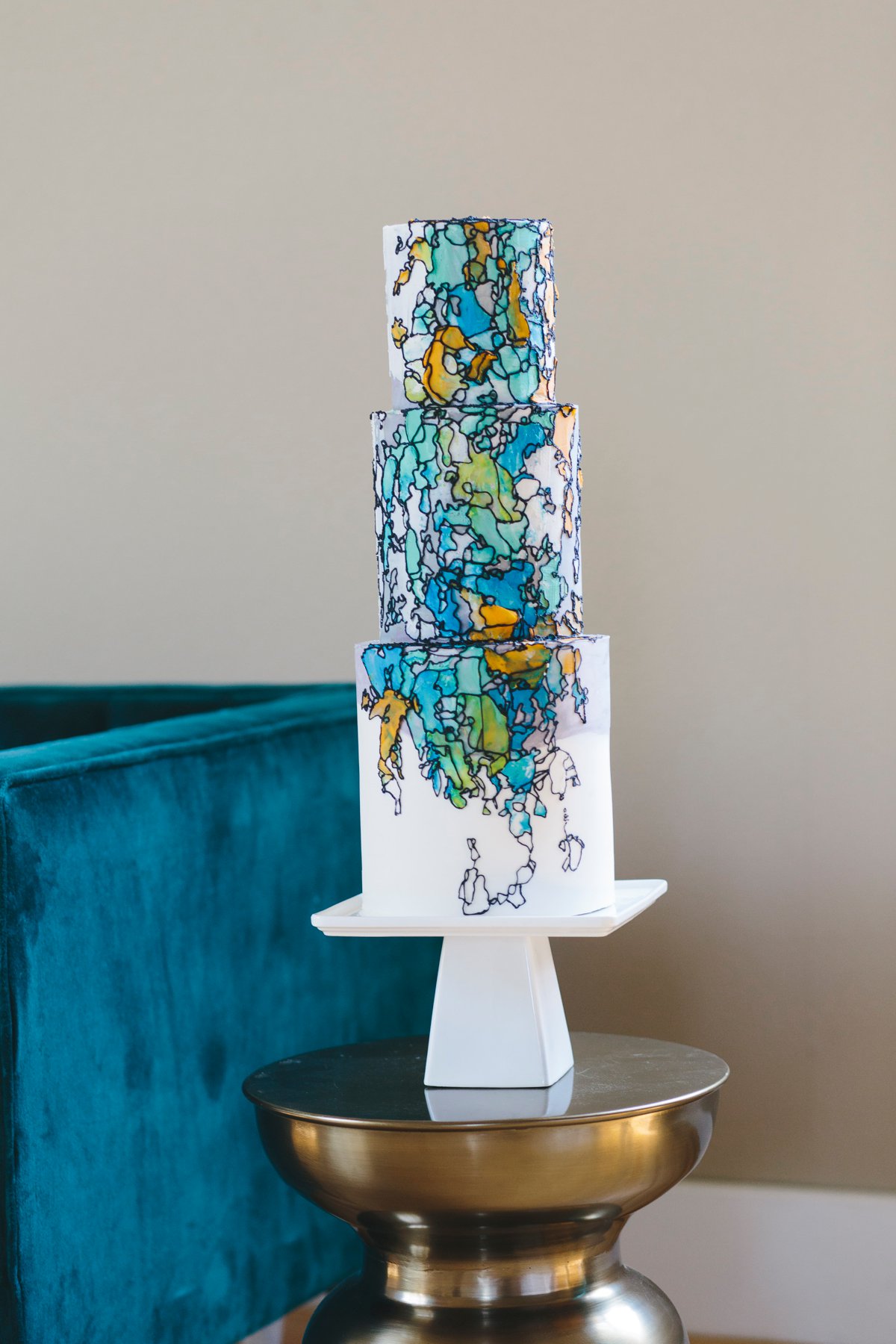 Colorful Mosaic Inspired Idaho Wedding Ideas via TheELD.com