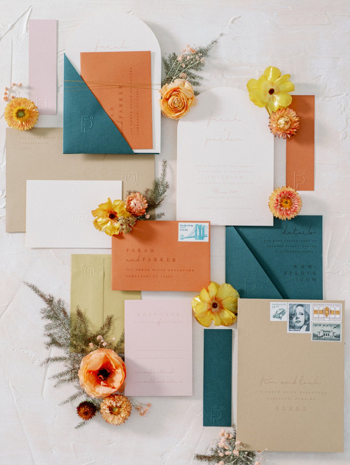 Colorful Retro Wedding Ideas via TheELD.com