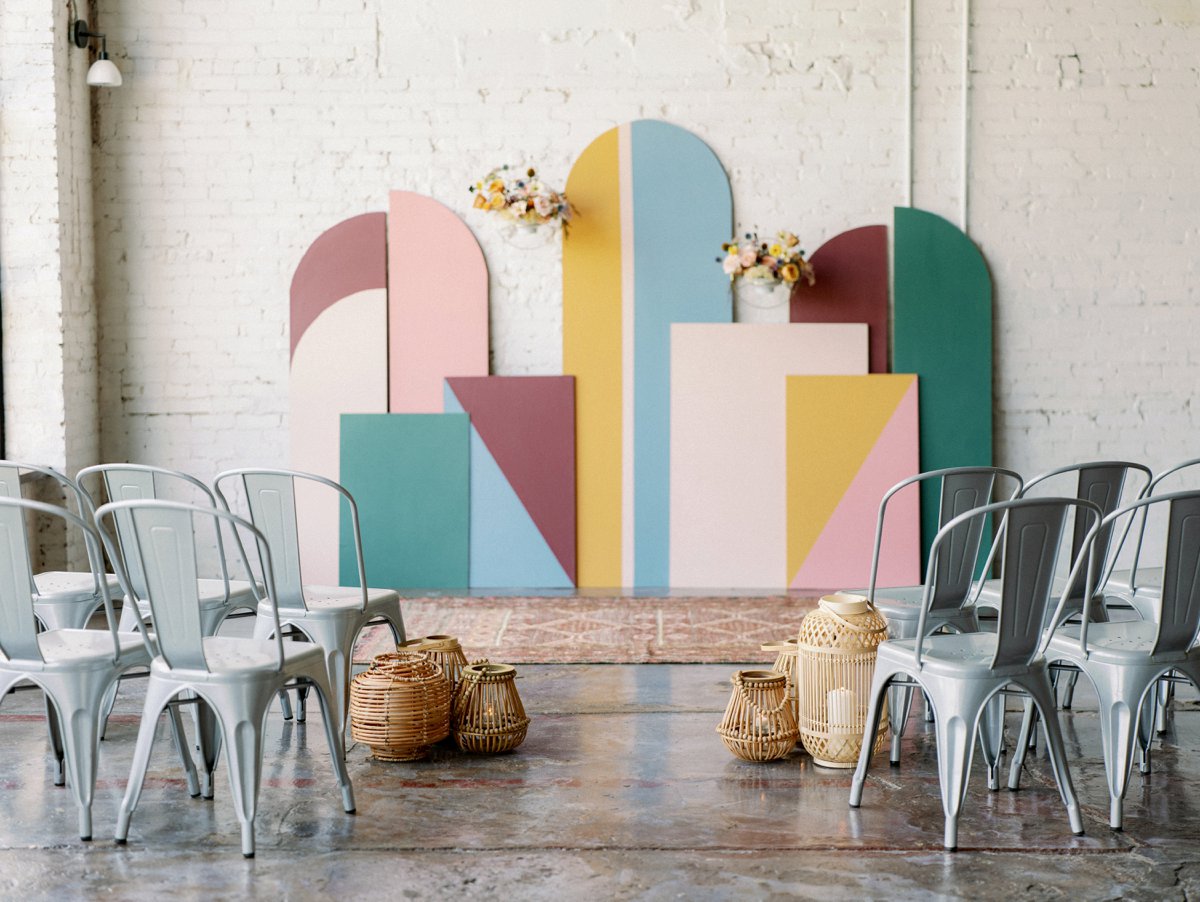 Colorful Retro Wedding Ideas via TheELD.com