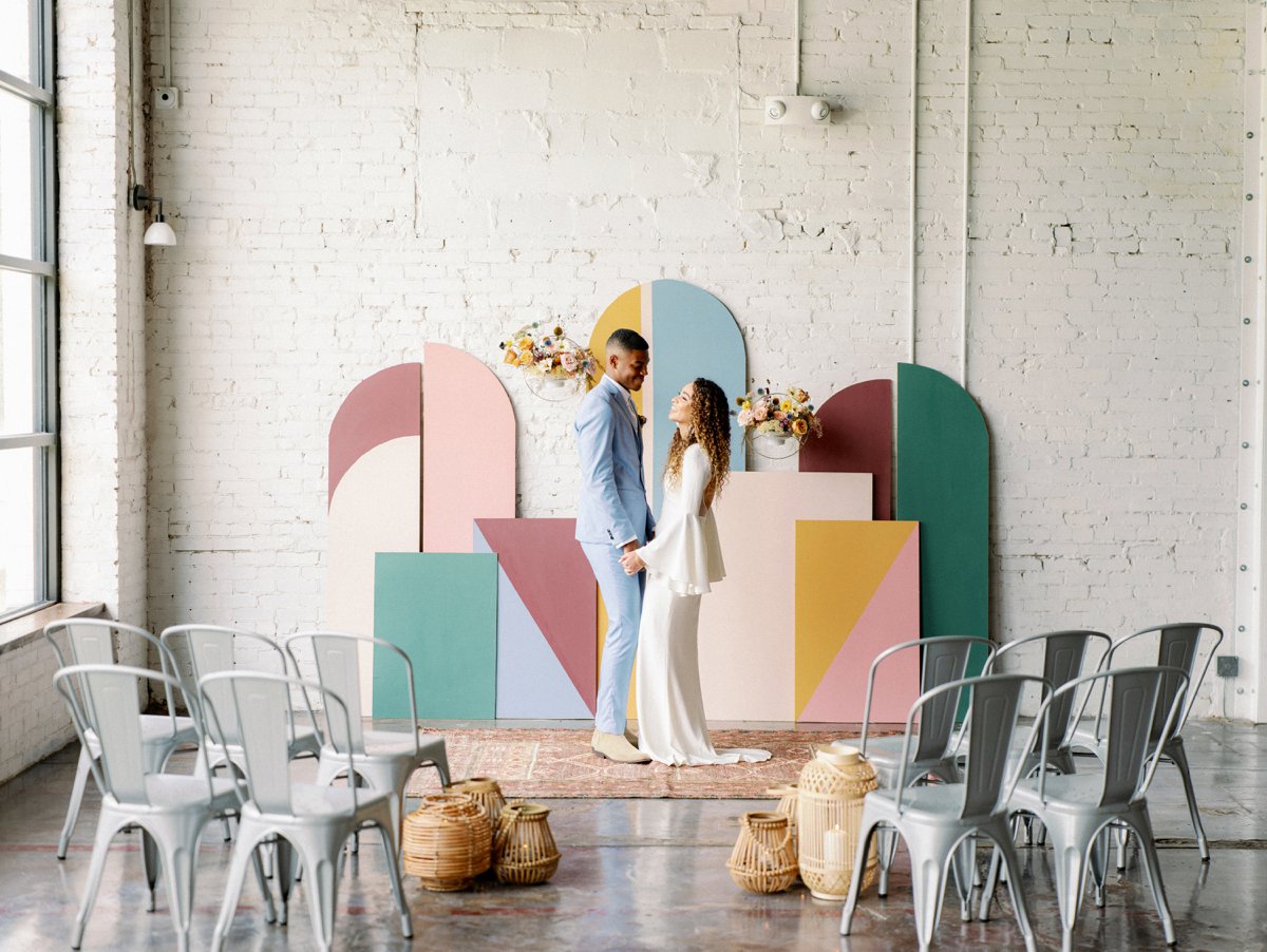 Colorful Retro Wedding Ideas via TheELD.com