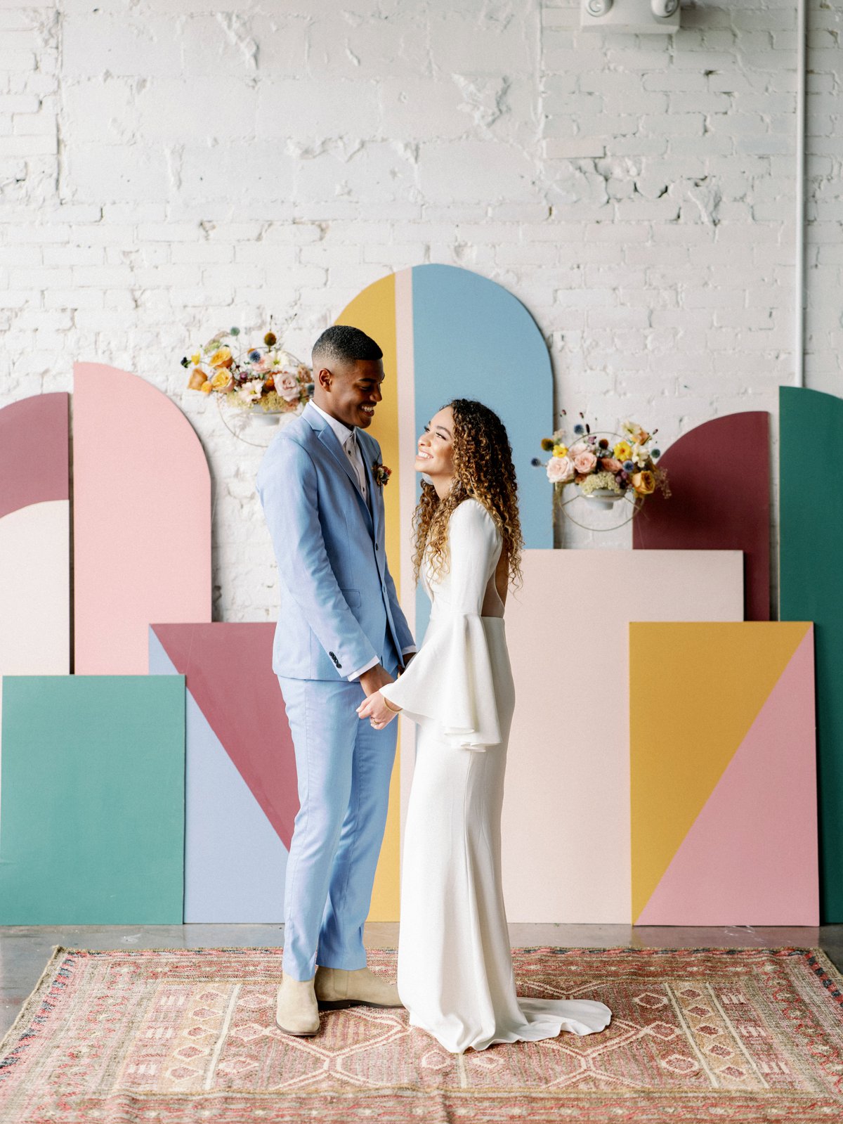 Colorful Retro Wedding Ideas via TheELD.com