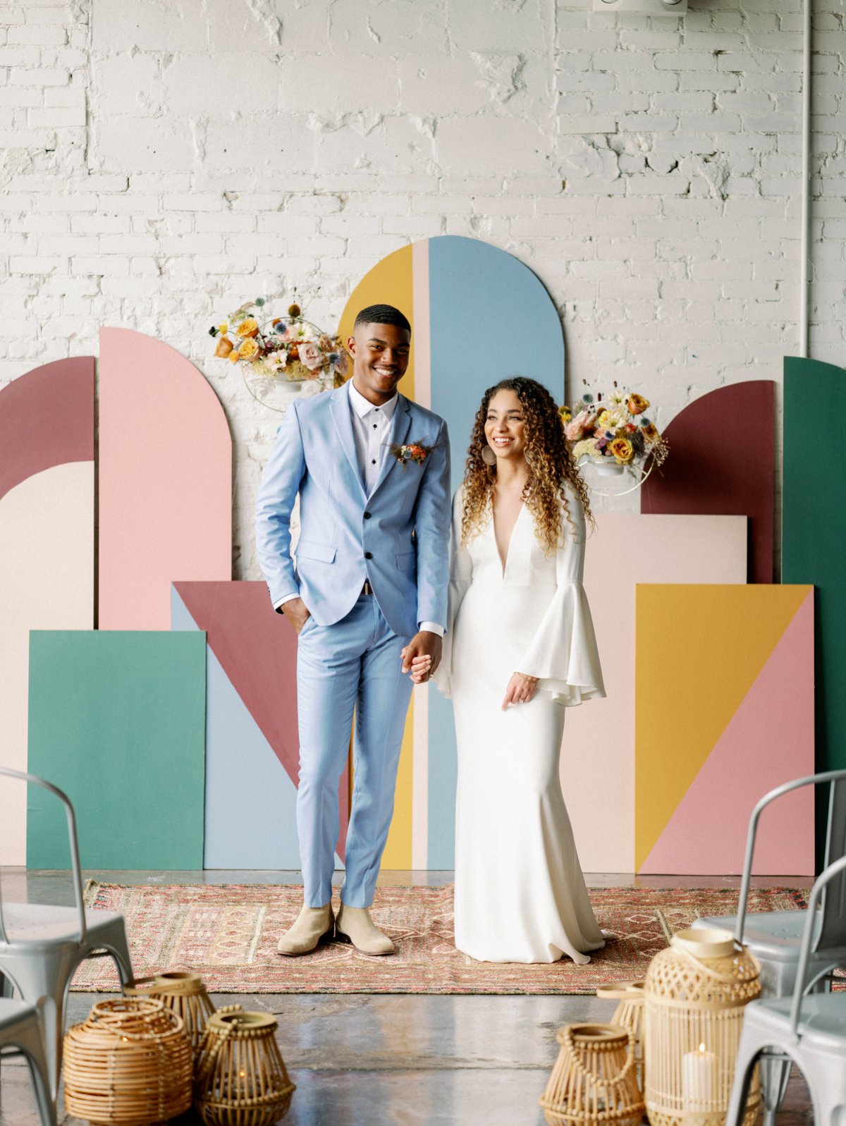 Colorful Retro Wedding Ideas via TheELD.com