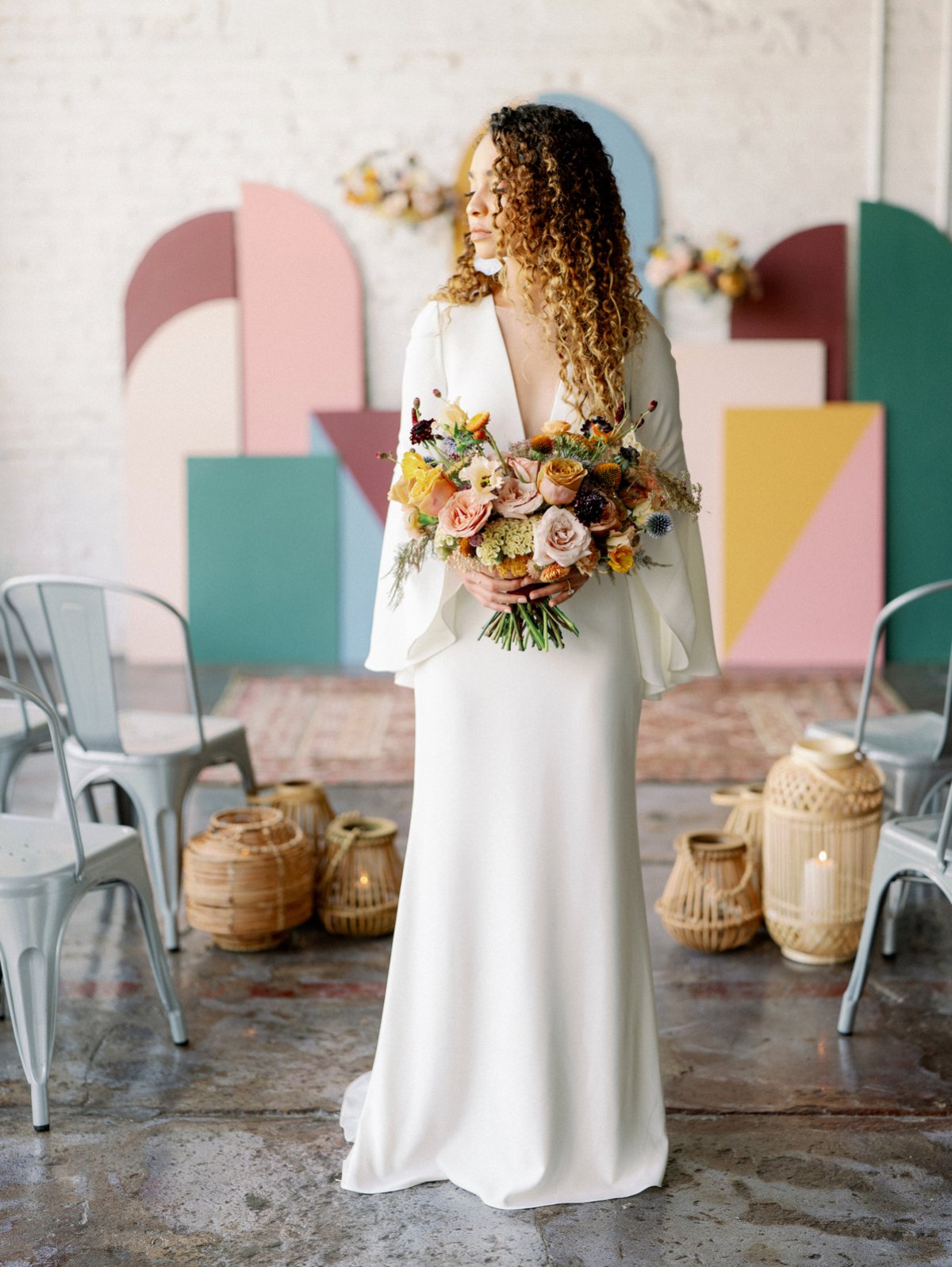 Colorful Retro Wedding Ideas via TheELD.com