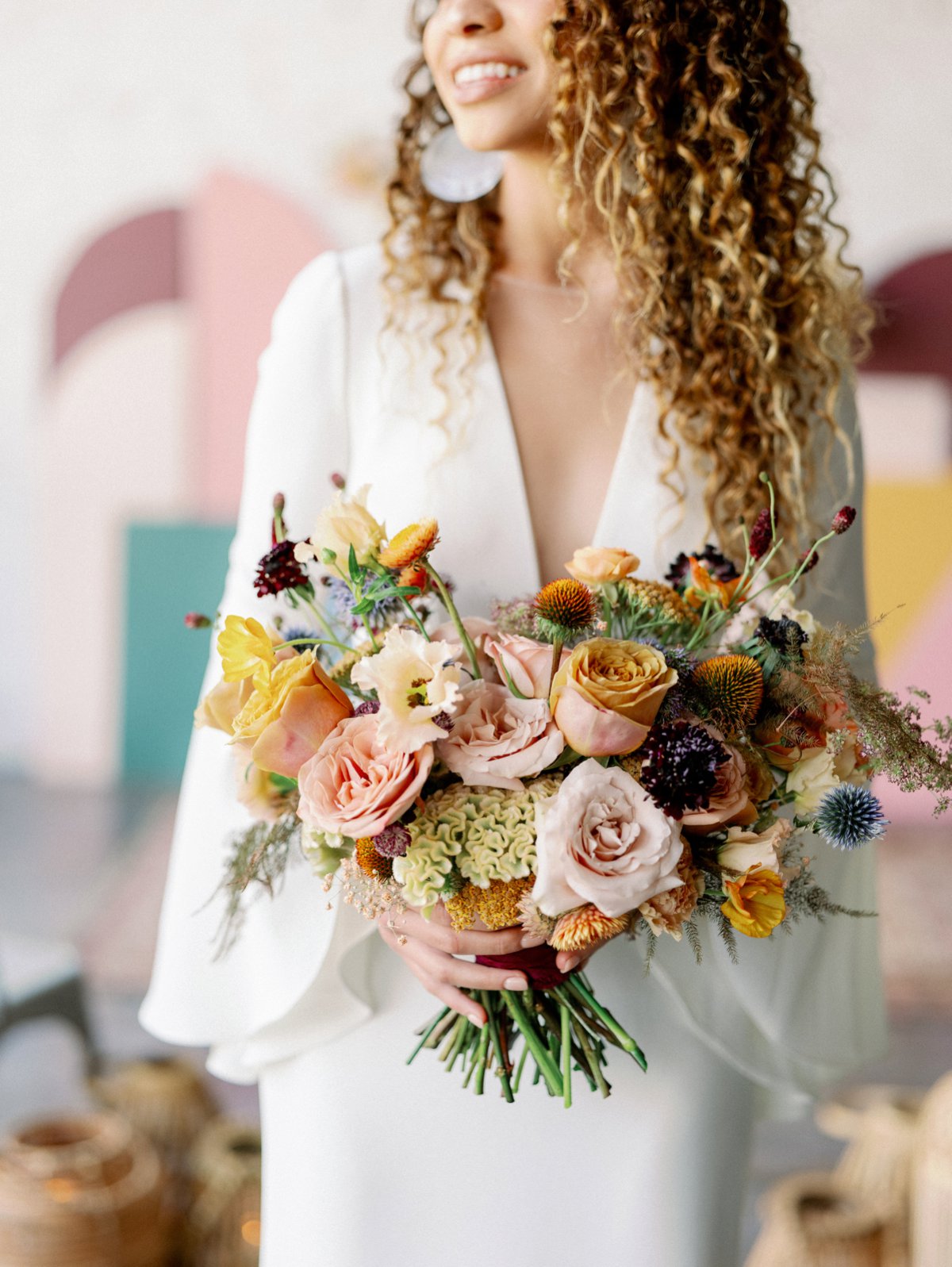 Colorful Retro Wedding Ideas via TheELD.com