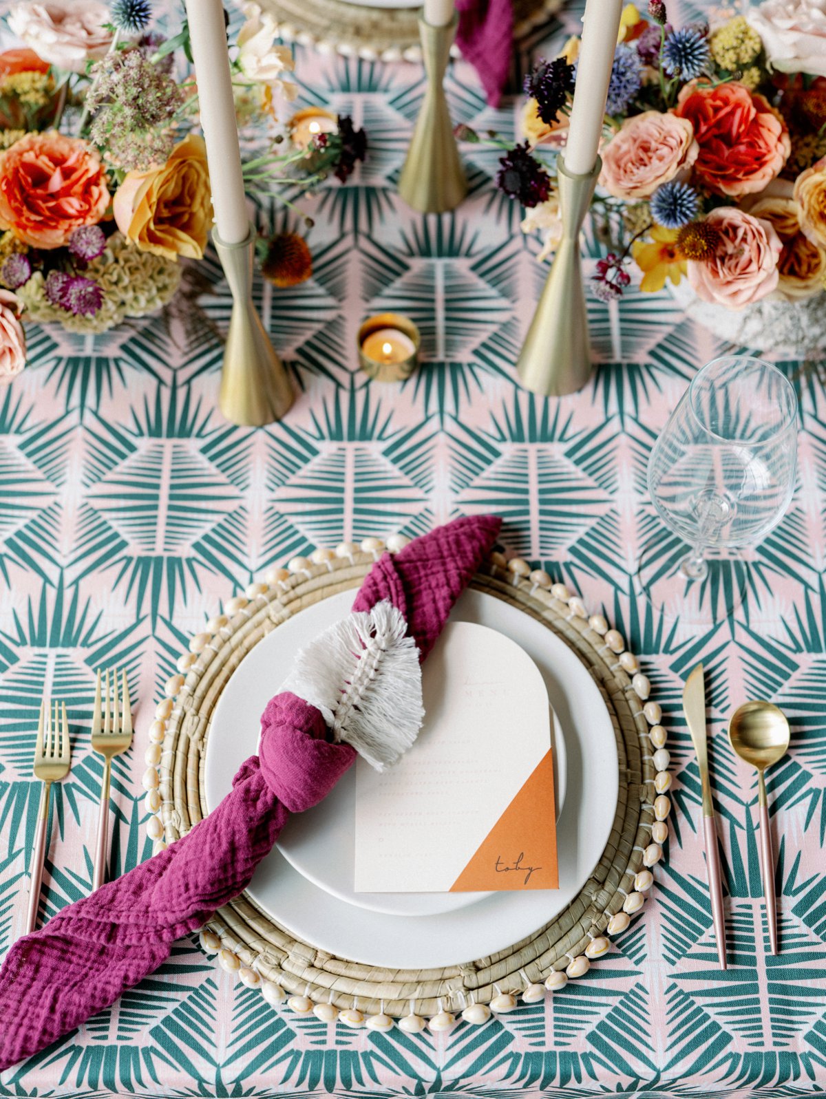 Colorful Retro Wedding Ideas via TheELD.com