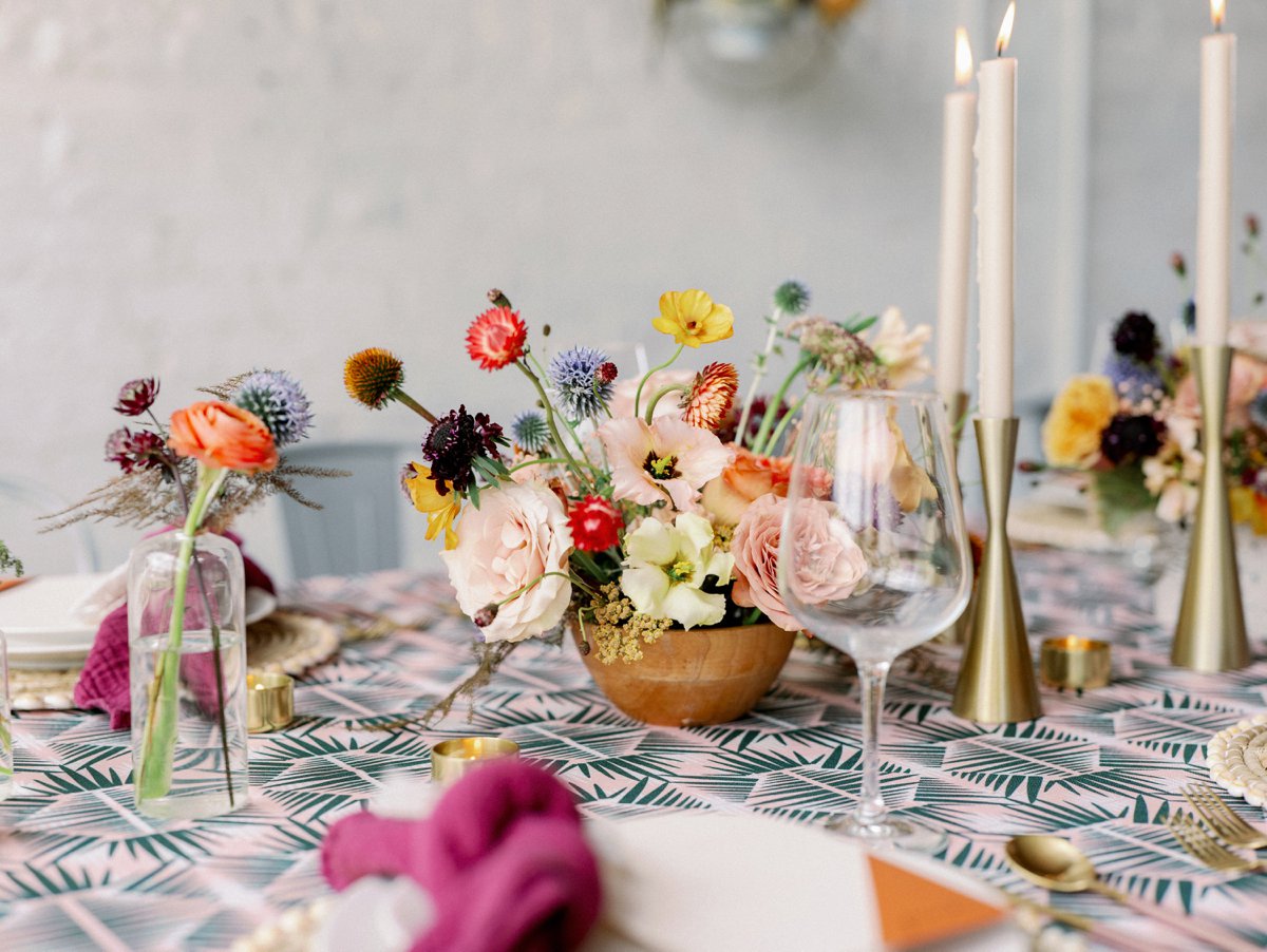 Colorful Retro Wedding Ideas via TheELD.com