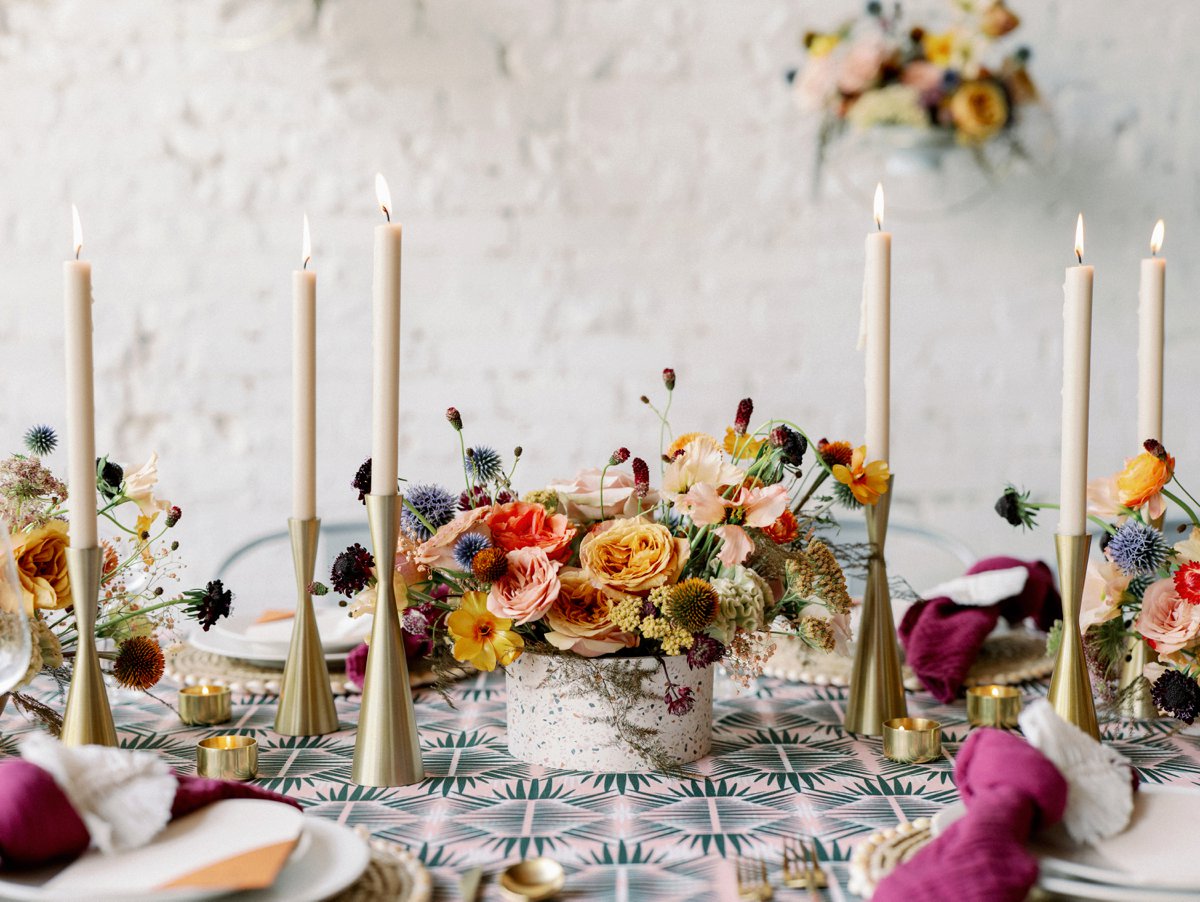 Colorful Retro Wedding Ideas via TheELD.com