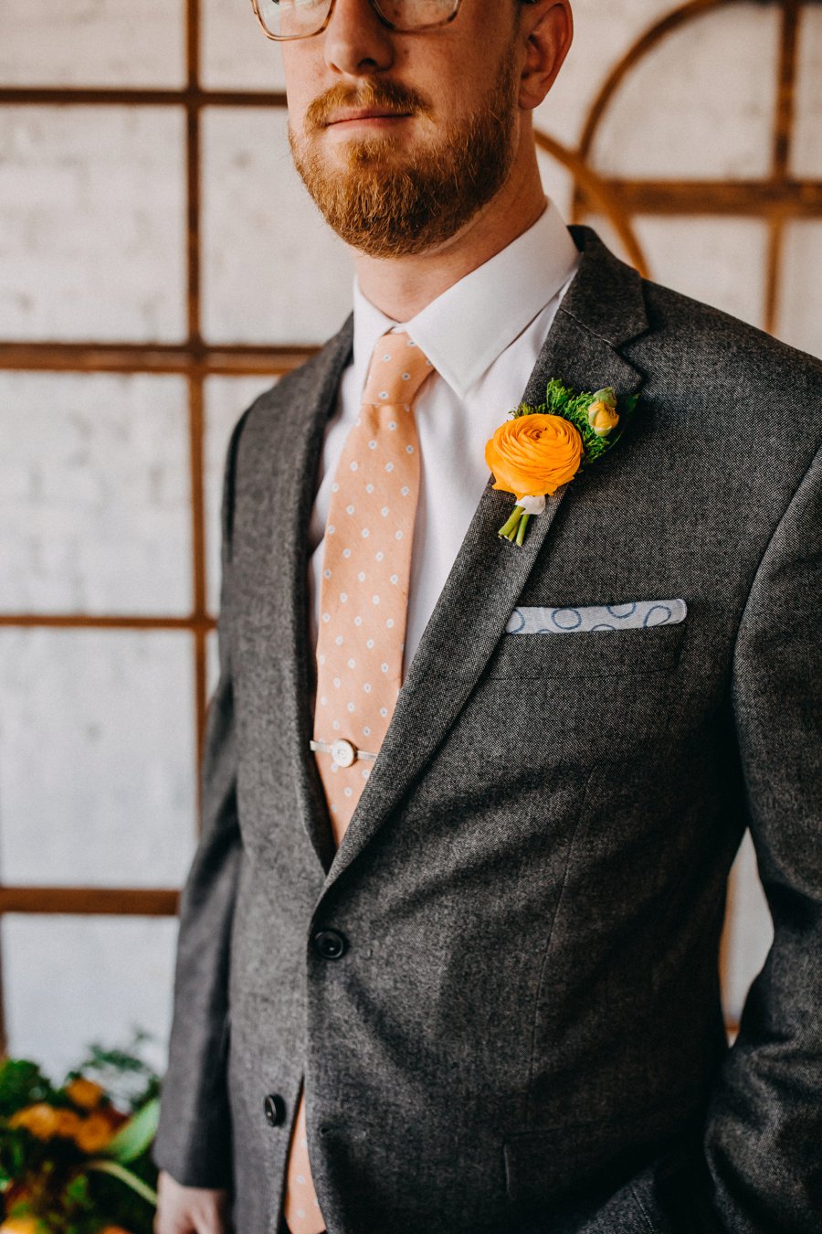 Mid Century Teal & Orange Wedding Ideas via TheELD.com