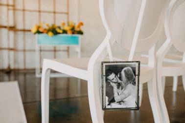 Mid Century Teal & Orange Wedding Ideas via TheELD.com