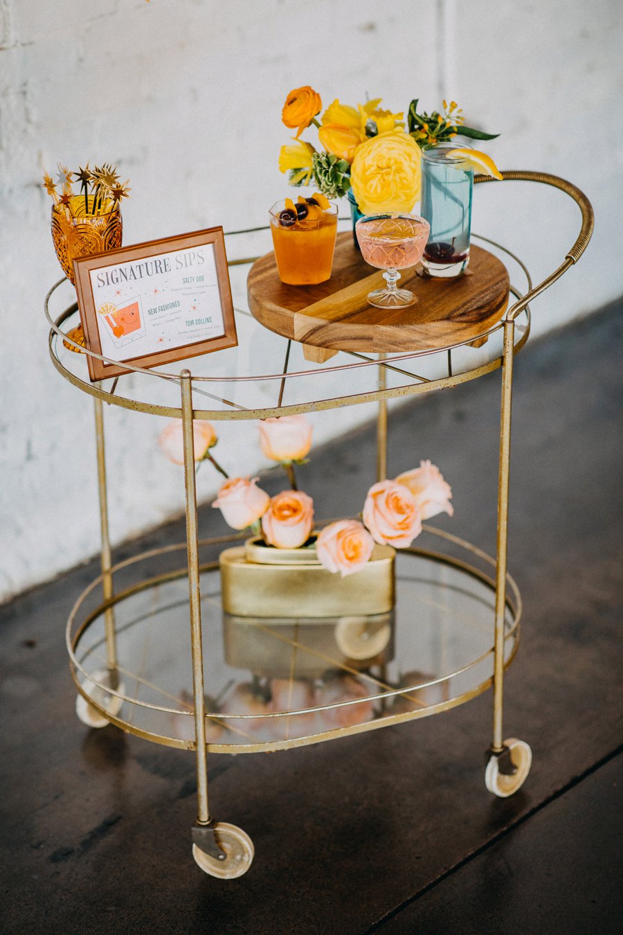 Mid Century Teal & Orange Wedding Ideas via TheELD.com