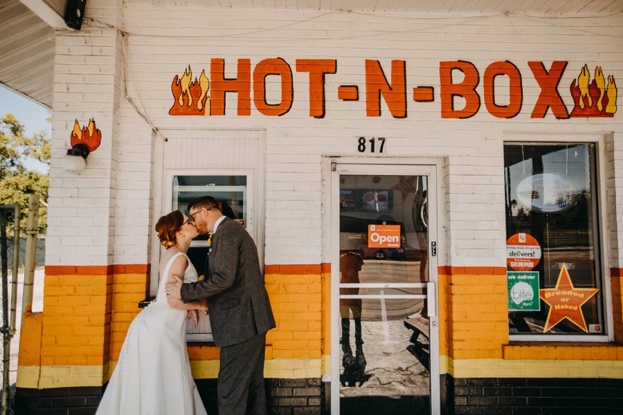 Mid Century Teal & Orange Wedding Ideas via TheELD.com