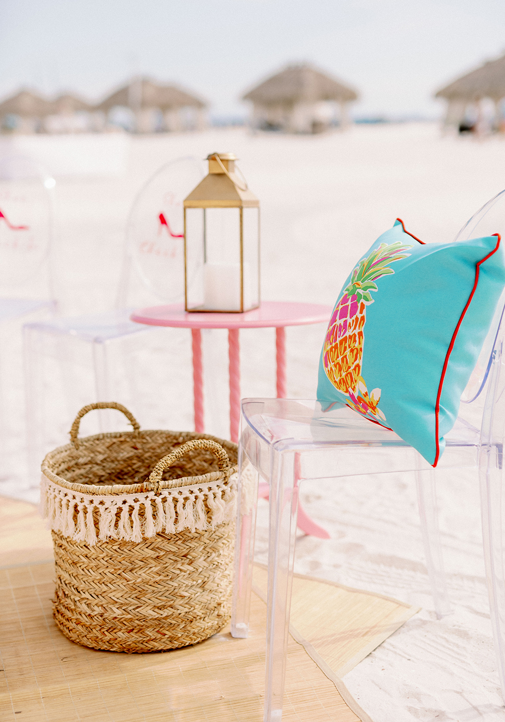 Colorful Lilly Pulitzer Inspired Beach Wedding via TheELD.com