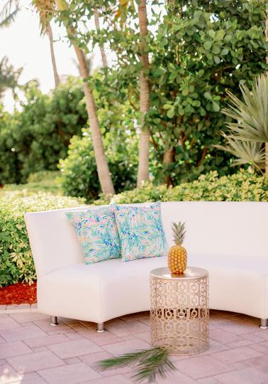 Colorful Lilly Pulitzer Inspired Beach Wedding via TheELD.com