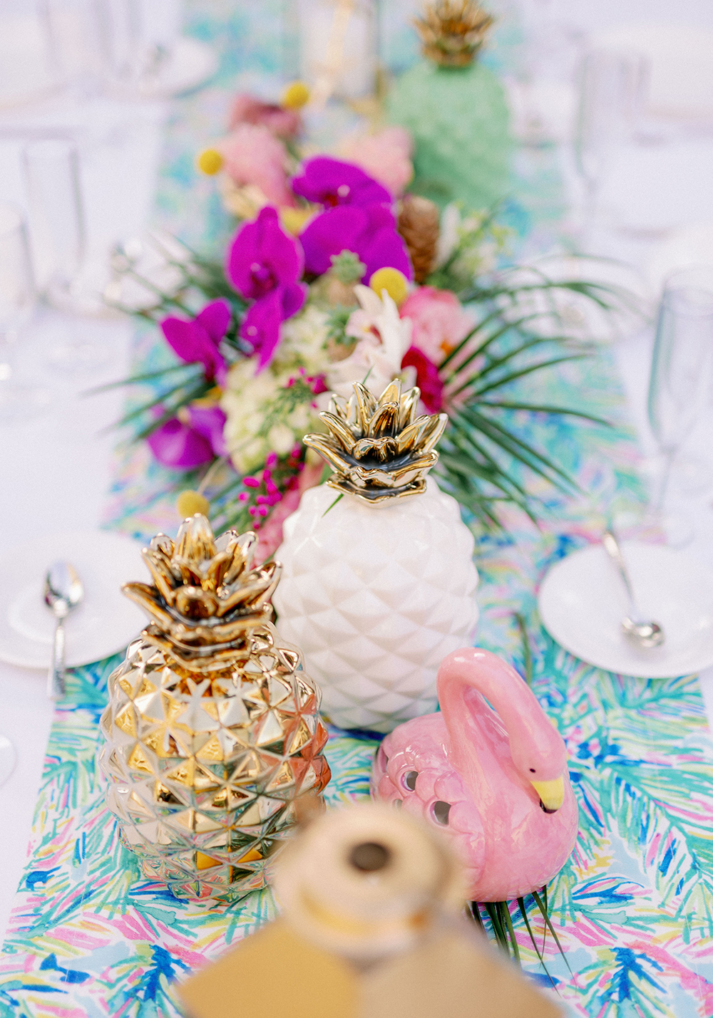 Colorful Lilly Pulitzer Inspired Beach Wedding via TheELD.com