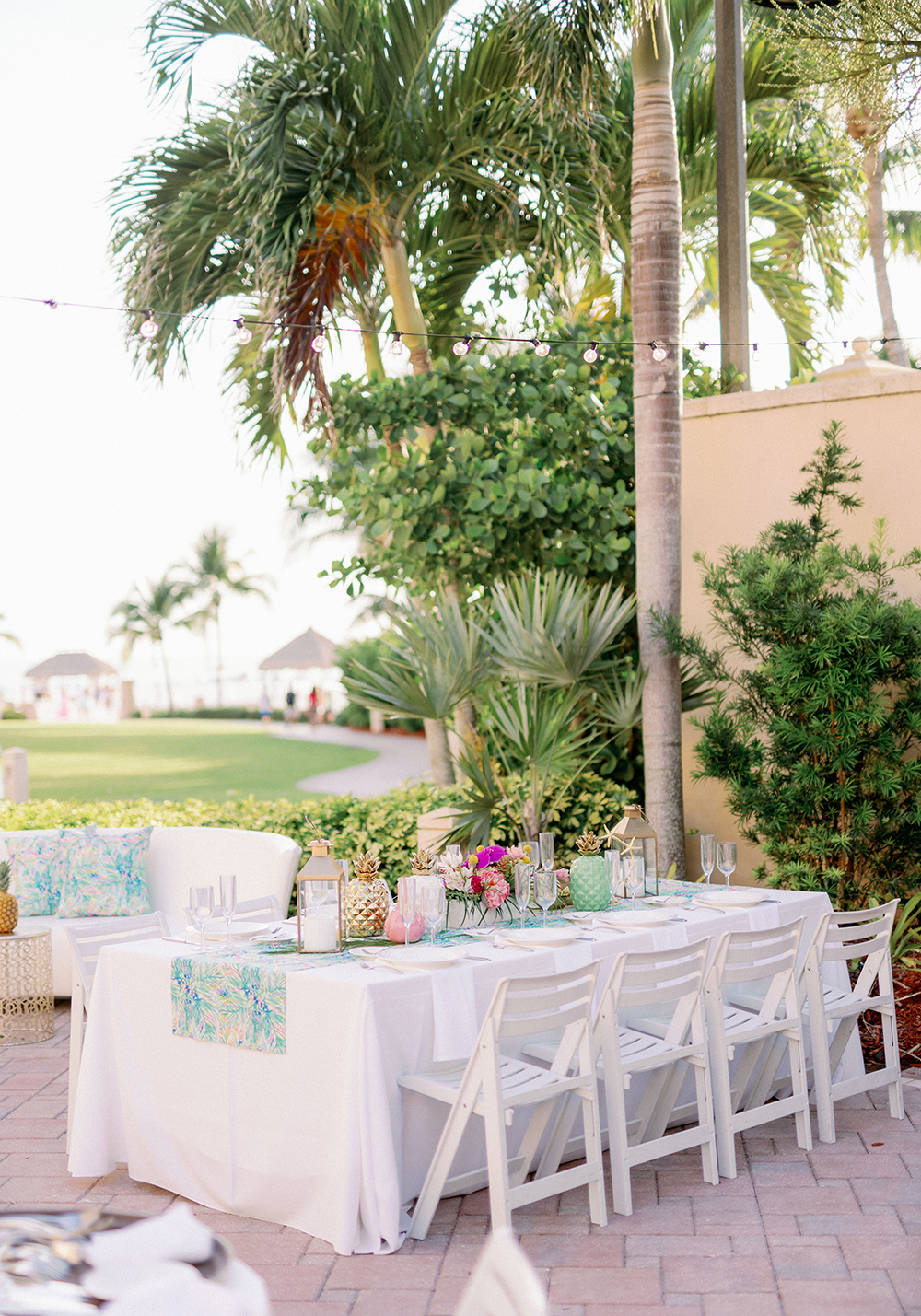 Colorful Lilly Pulitzer Inspired Beach Wedding via TheELD.com