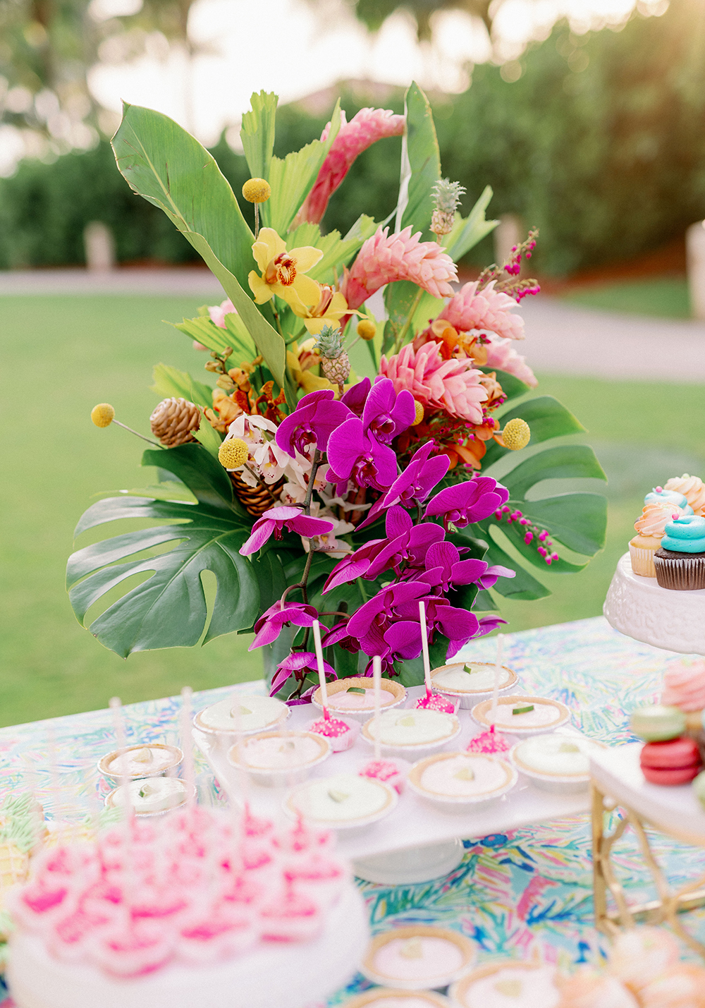 Colorful Lilly Pulitzer Inspired Beach Wedding via TheELD.com