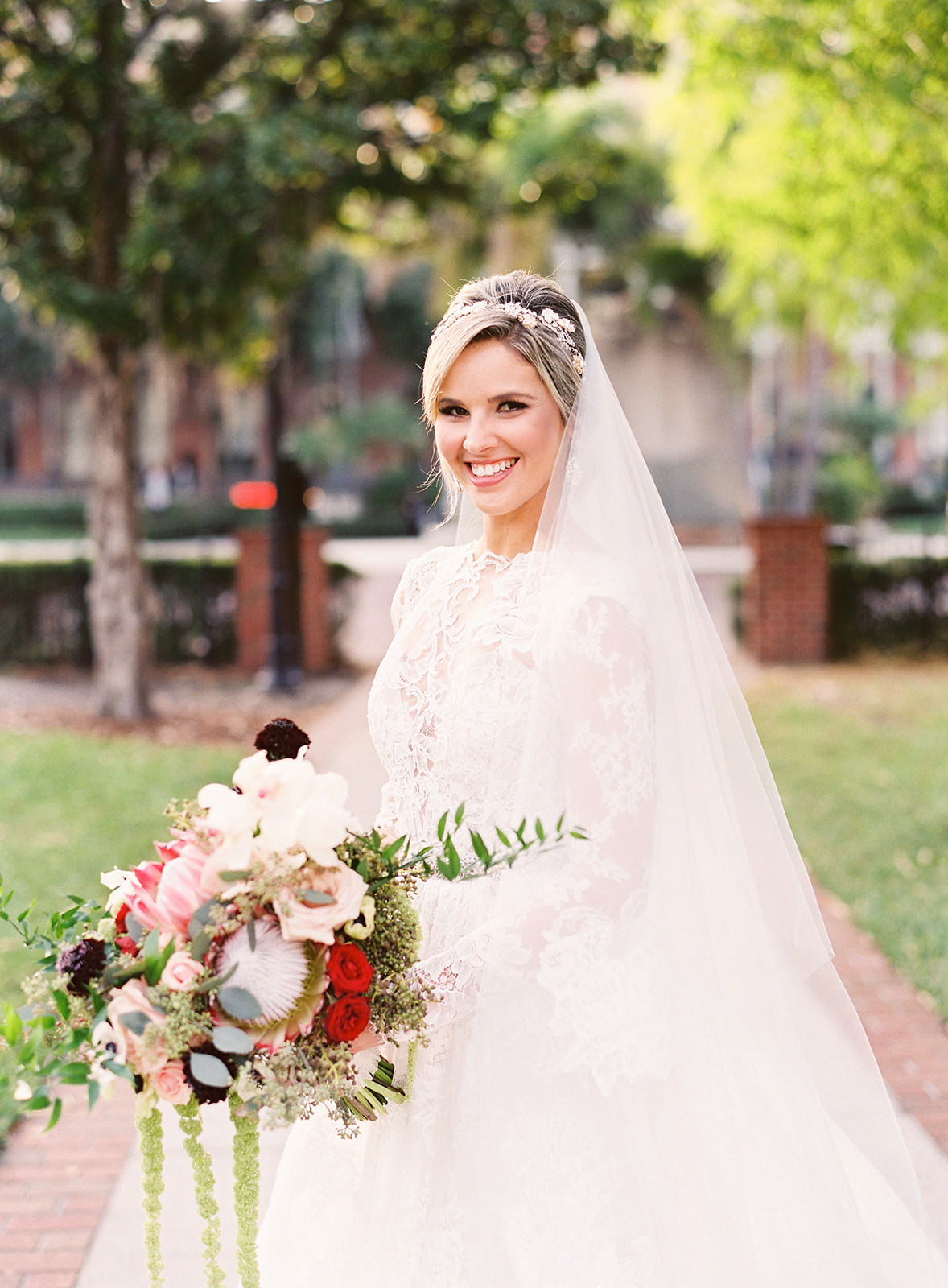 Glamorous Blush & Red Tampa Wedding via TheELD.com