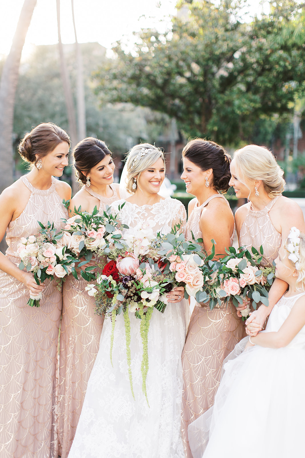 Glamorous Blush & Red Tampa Wedding via TheELD.com