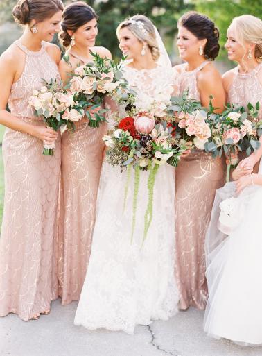 Glamorous Blush & Red Tampa Wedding via TheELD.com