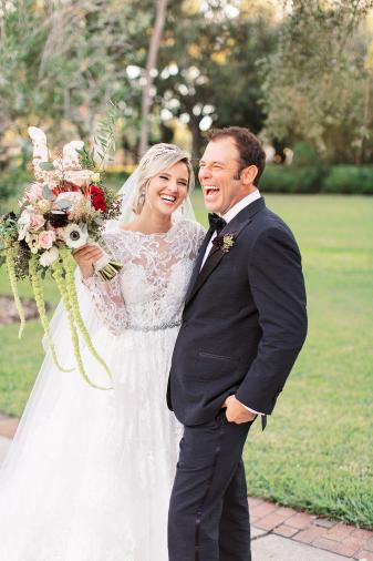 Glamorous Blush & Red Tampa Wedding via TheELD.com