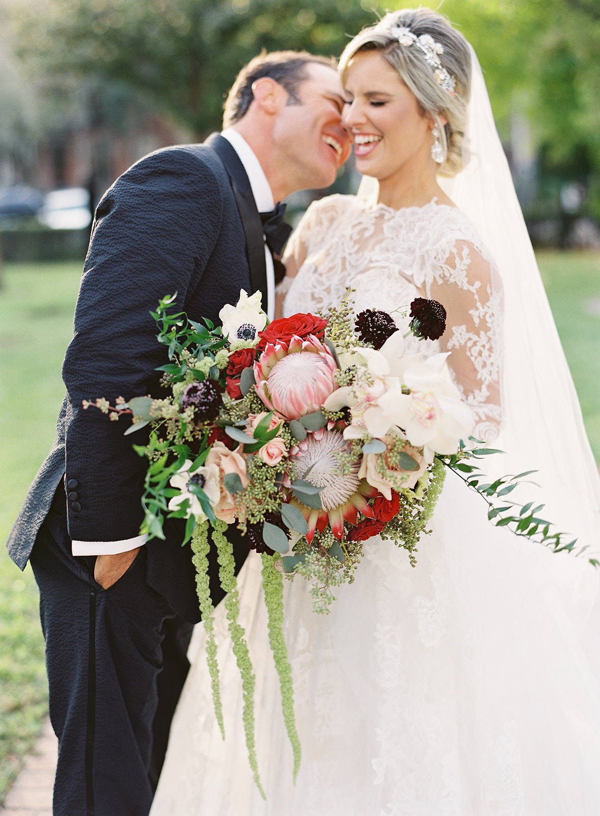 Glamorous Blush & Red Tampa Wedding via TheELD.com