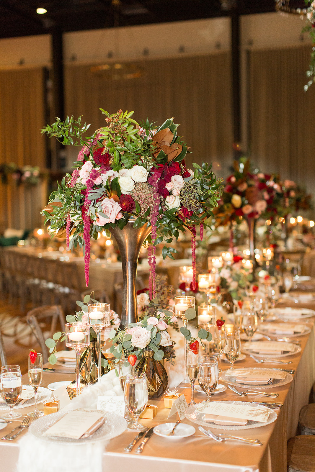 Glamorous Blush & Red Tampa Wedding via TheELD.com