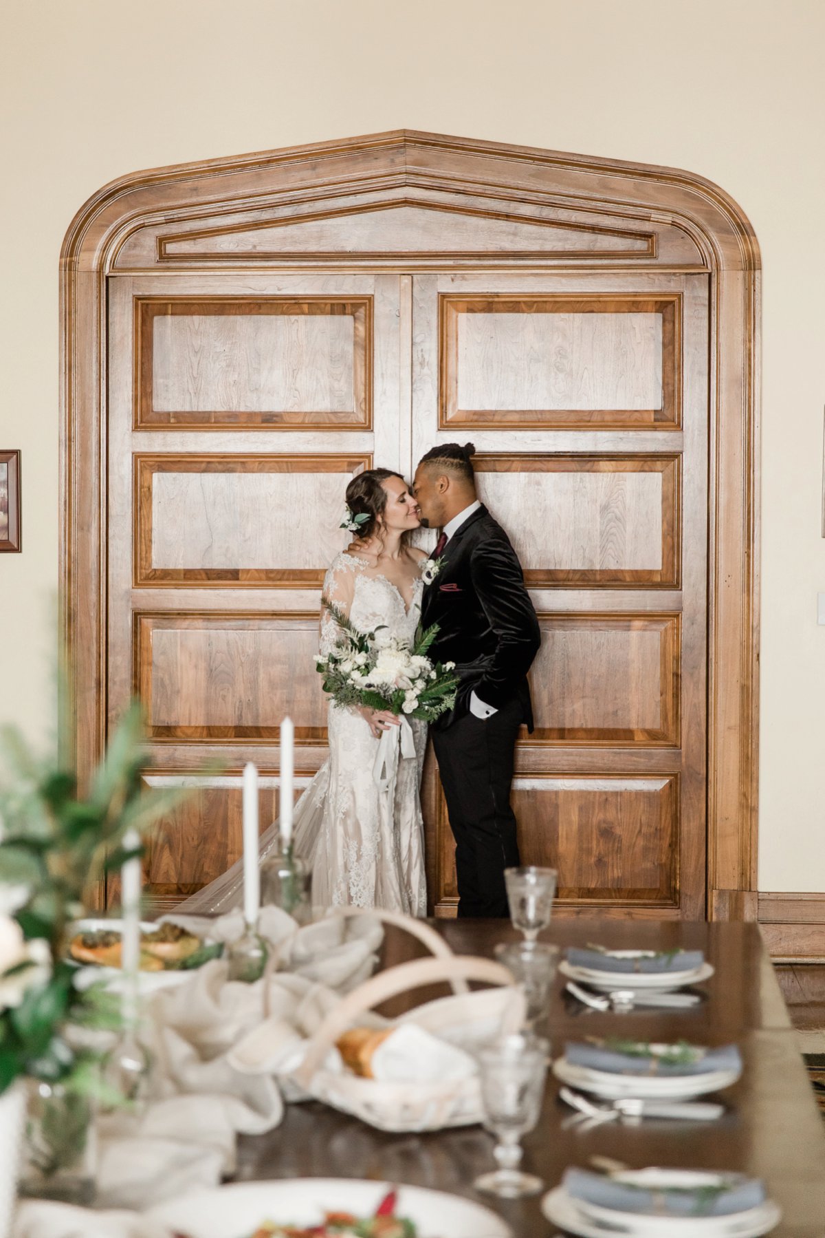 Modern Christmas Wedding Inspiration via TheELD.com