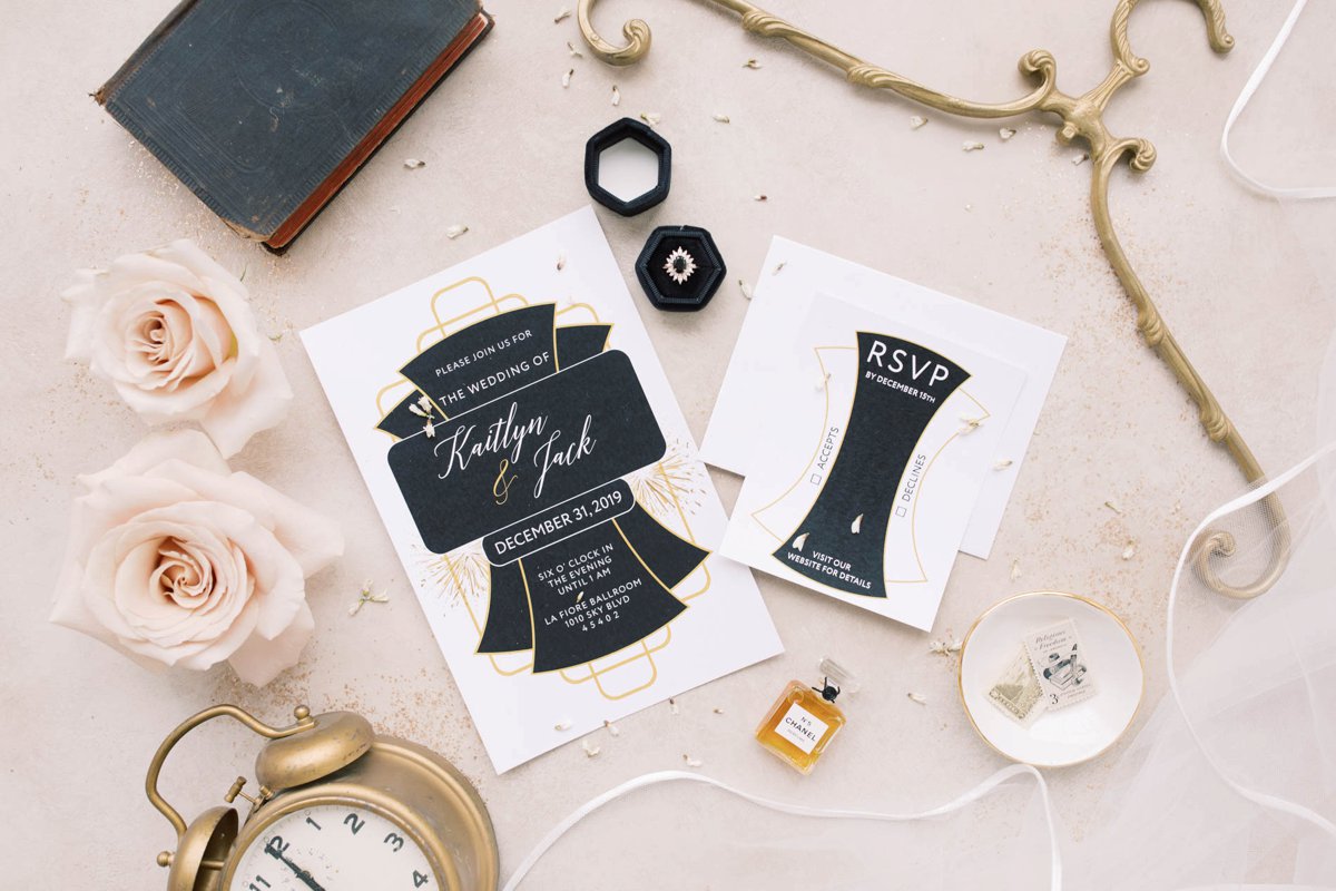 Modern Vintage New Years Eve Wedding Inspiration via TheELD.com