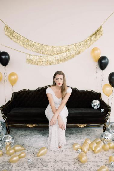 Modern Vintage New Years Eve Wedding Inspiration via TheELD.com