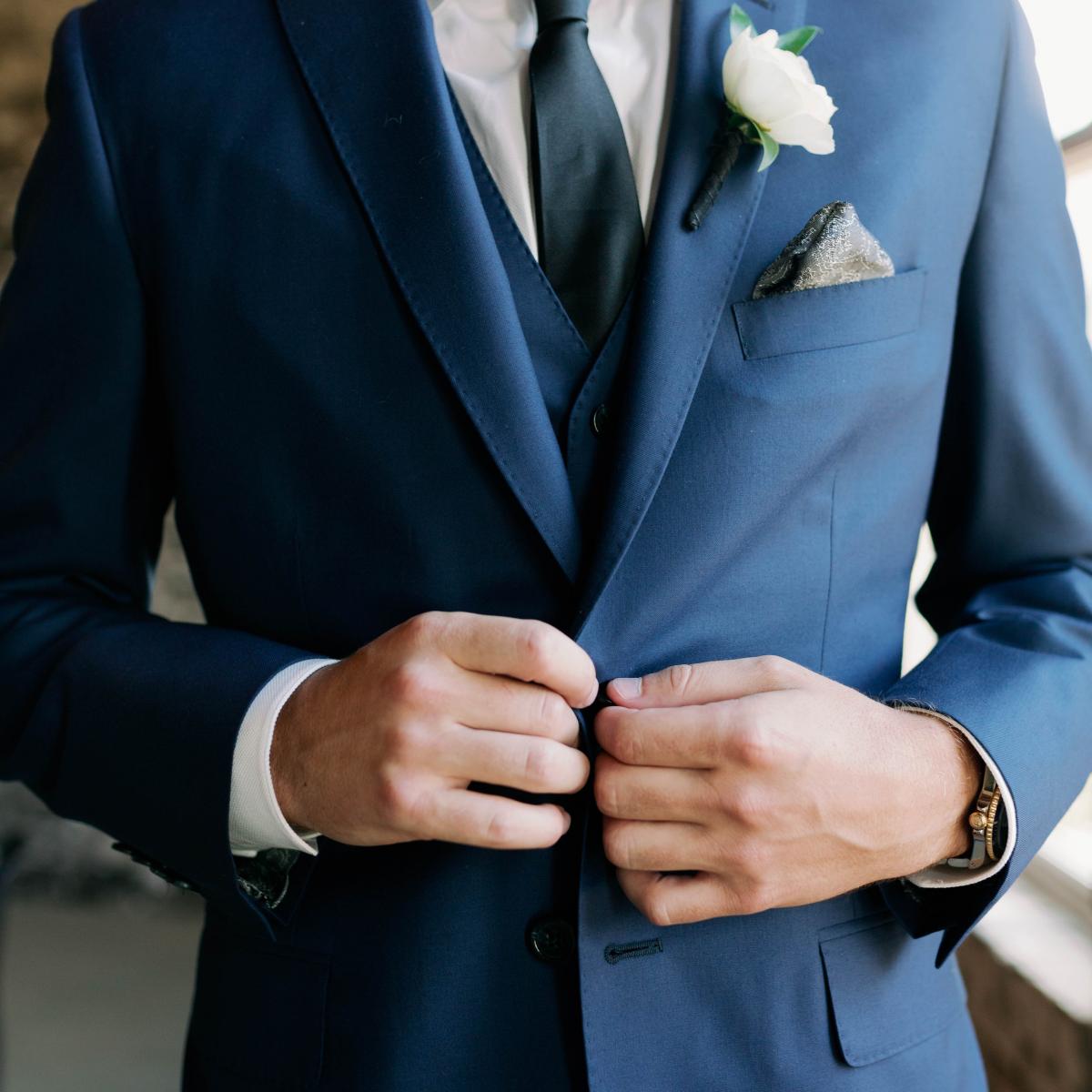 Pantone Classic Blue Grooms Suit
