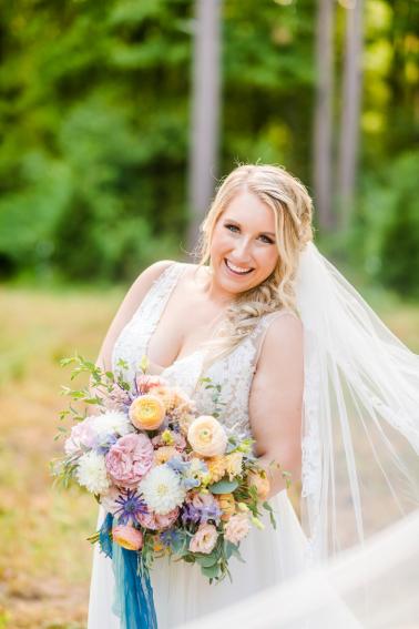 A Colorful Outdoor North Carolina Wedding via TheELD.com