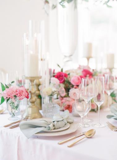 Elegant Pink and Green Wedding Ideas... with a Holiday Twist via TheELD.com