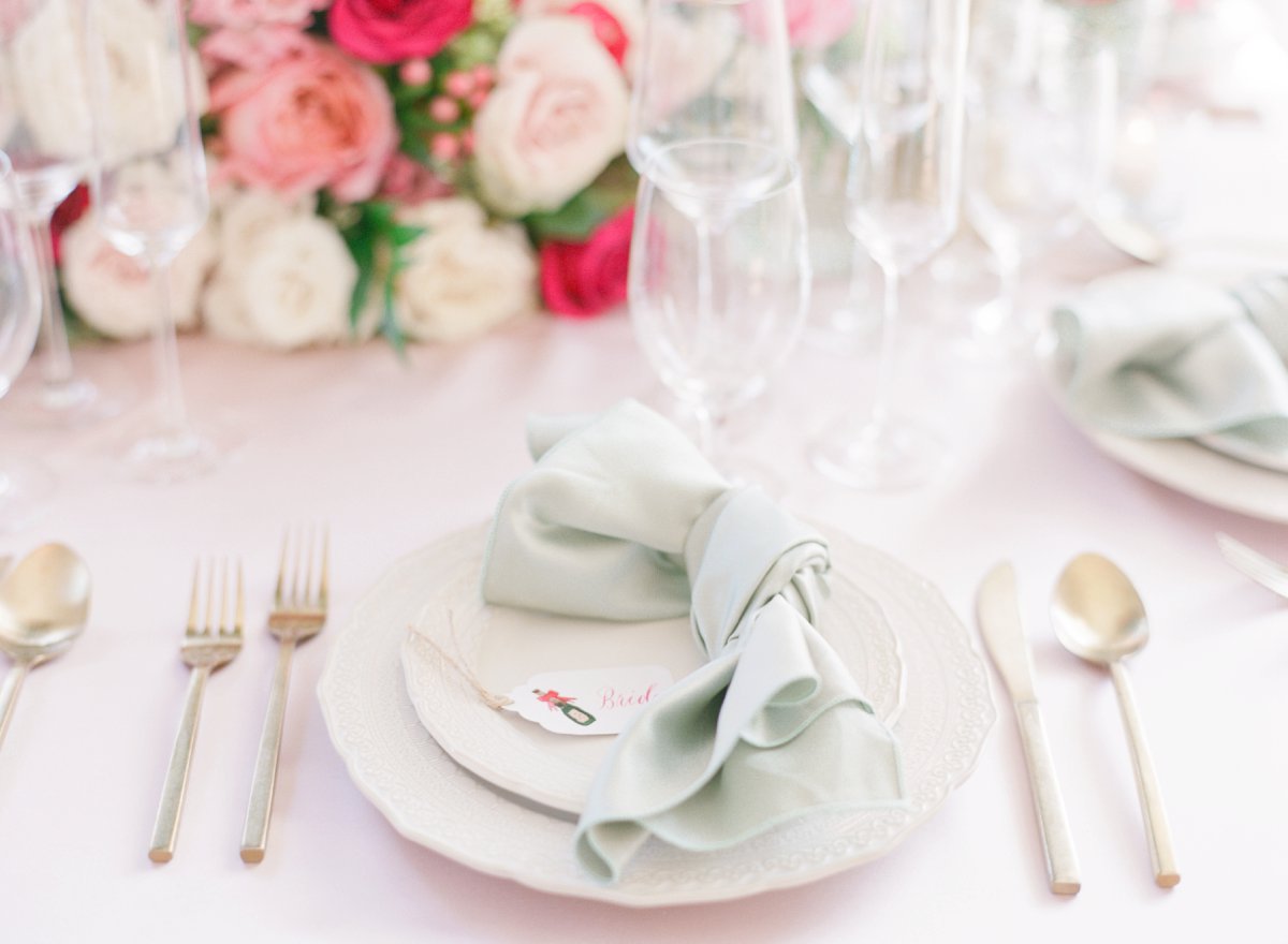 Elegant Pink and Green Wedding Ideas... with a Holiday Twist via TheELD.com