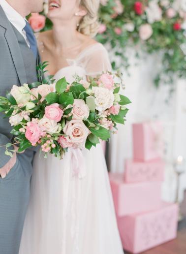 Elegant Pink and Green Wedding Ideas... with a Holiday Twist via TheELD.com