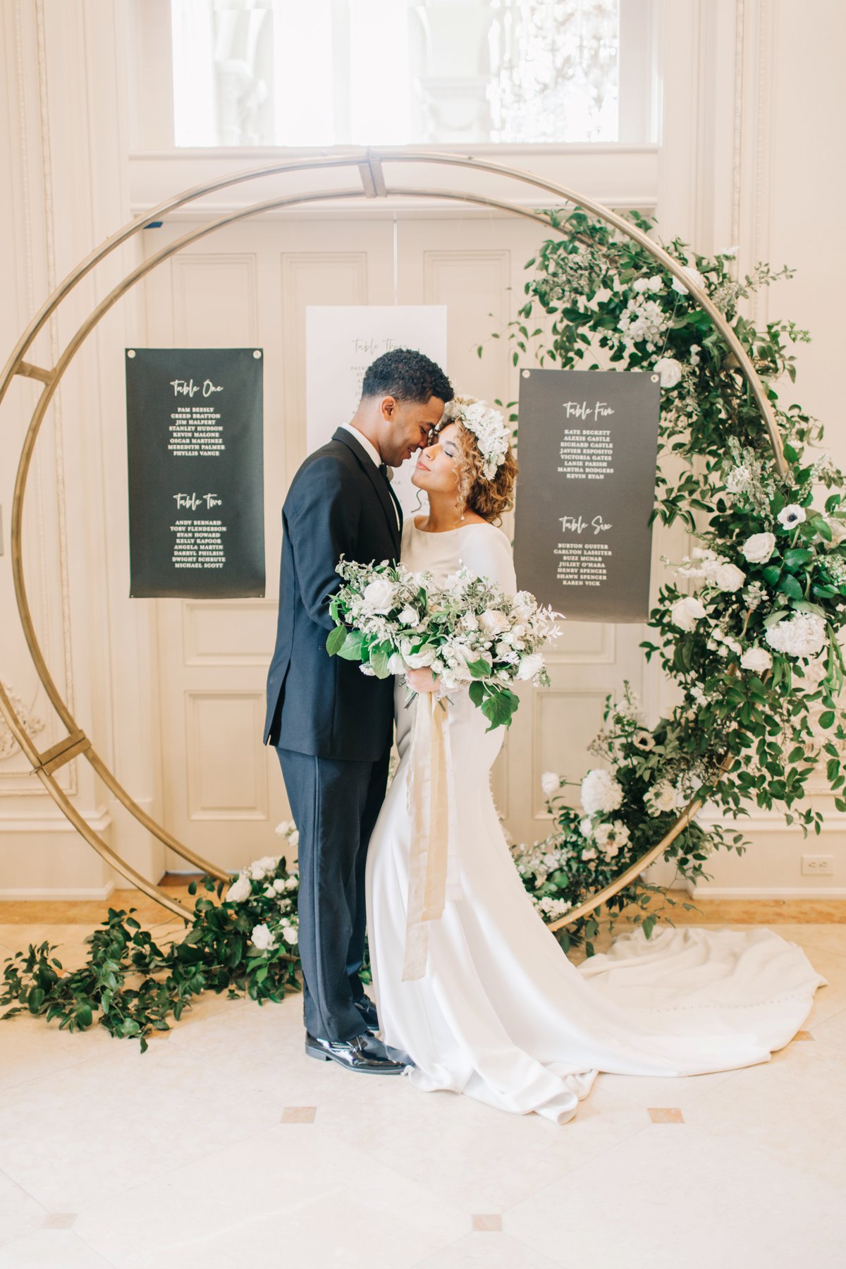 Elegant Black, White & Gold Texas Wedding Inspiration via TheELD.com