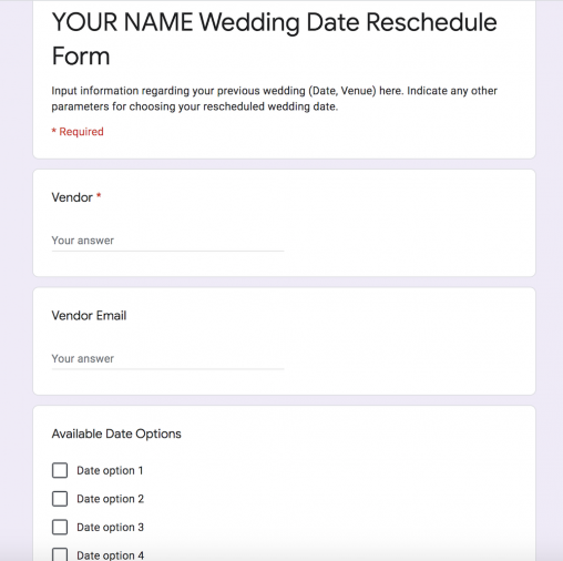 How To Postpone a Wedding (Due To The Coronavirus) via TheELD.com