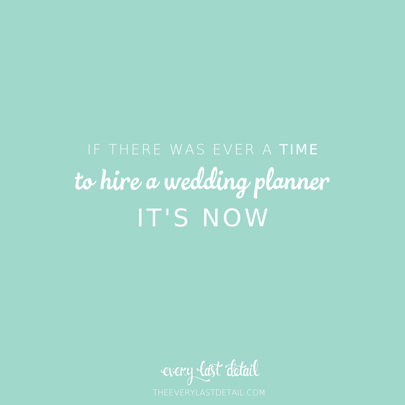If there was ever a time to hire a wedding planner, its now. via TheELD.com