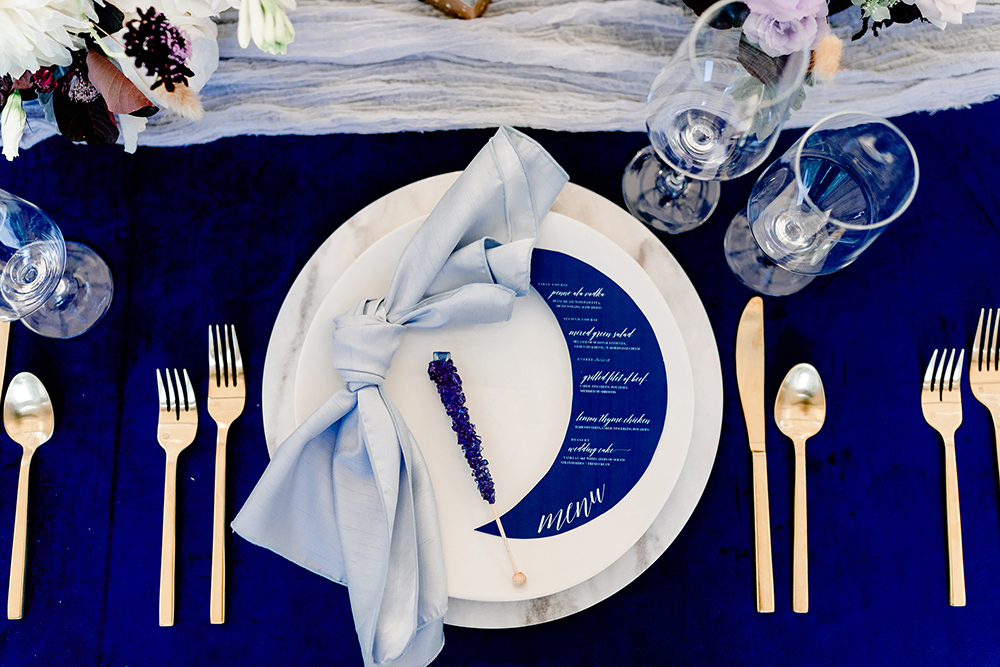 Whimsical Blue Celestial Wedding Ideas via TheELD.com