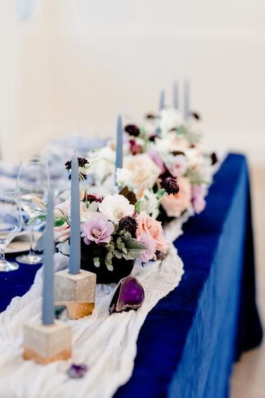 Whimsical Blue Celestial Wedding Ideas via TheELD.com