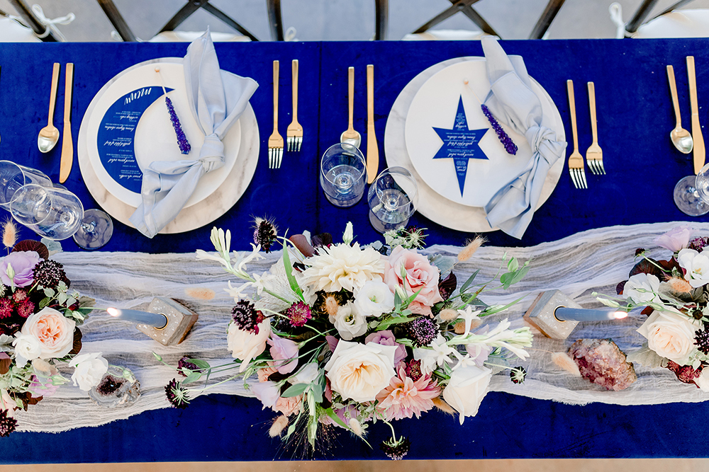 Whimsical Blue Celestial Wedding Ideas via TheELD.com