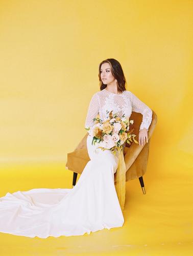 Fresh Modern Yellow and Green Wedding Ideas via TheELD.com