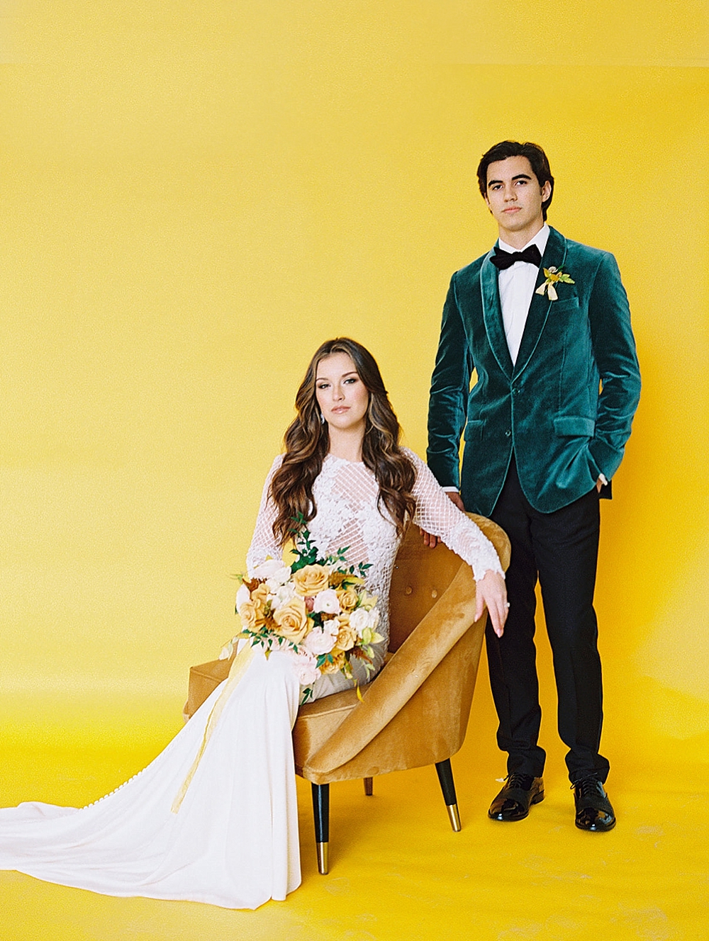 Fresh Modern Yellow and Green Wedding Ideas via TheELD.com