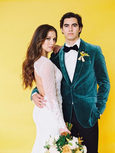 Fresh Modern Yellow and Green Wedding Ideas via TheELD.com