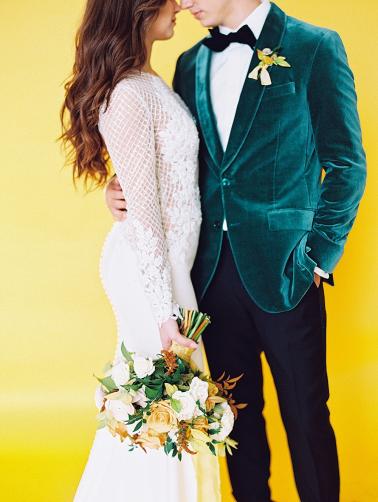 Fresh Modern Yellow and Green Wedding Ideas via TheELD.com