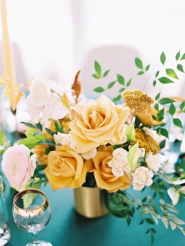 Fresh Modern Yellow and Green Wedding Ideas via TheELD.com