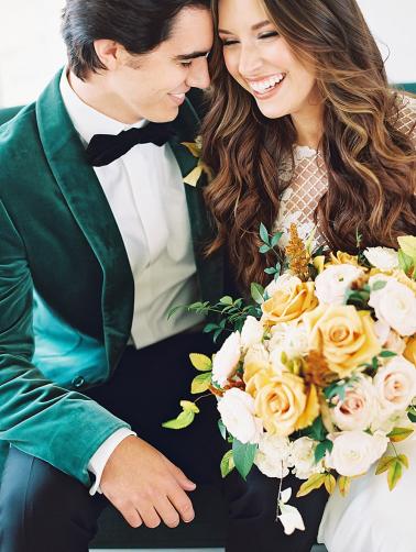 Fresh Modern Yellow and Green Wedding Ideas via TheELD.com